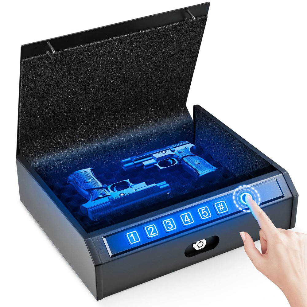 ADIMO Biometric Gun Safe for Pistols BGX - M/D - K1 - adimosafe