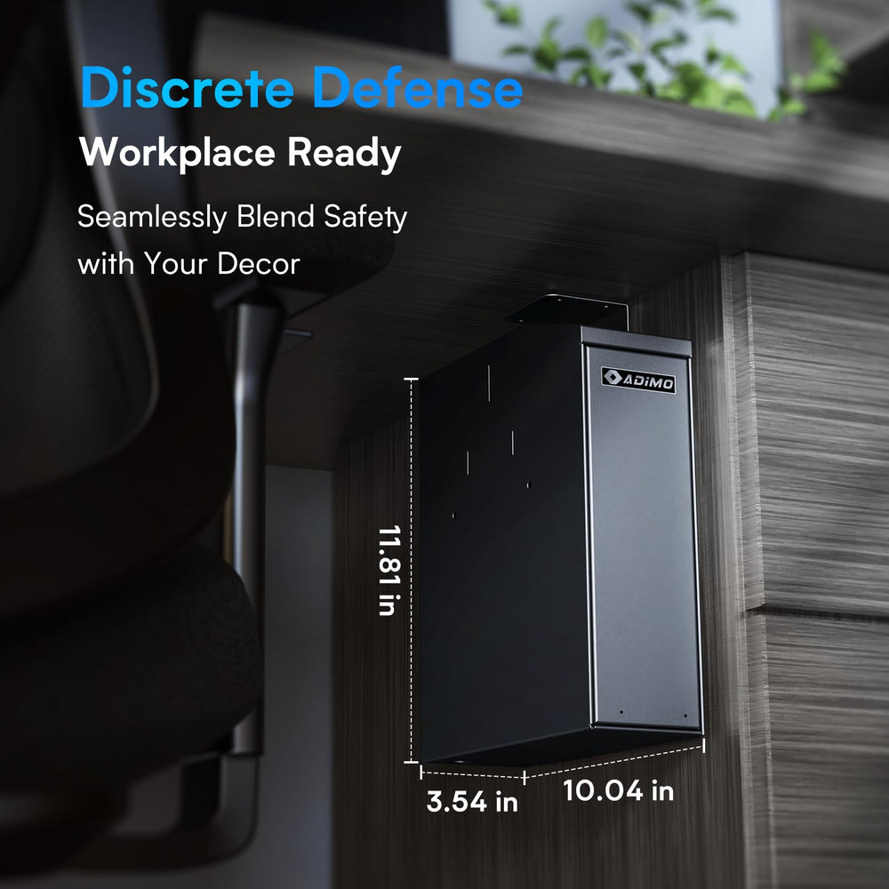 ADIMO T6 Gun Safe, Slider Biometric Gun Safe for Handgun - adimosafe
